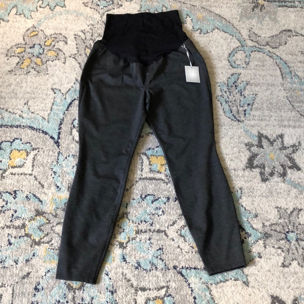 A:glow Maternity Skinny Career Pant Size L-Mat Dark Grey